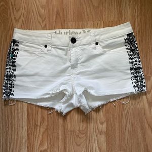 Hurley - White denim shorts